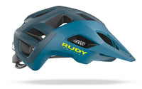 Vista lateral izquierda del casco Rudy Project Crossway azul océano pacífico mate