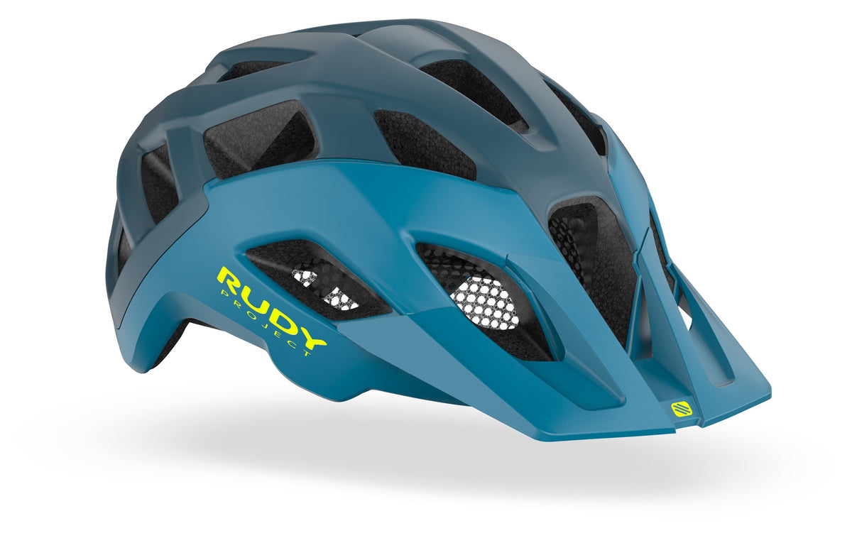 Casco de ciclismo Rudy Project Crossway azul océano pacífico mate para MTB con visera integrada