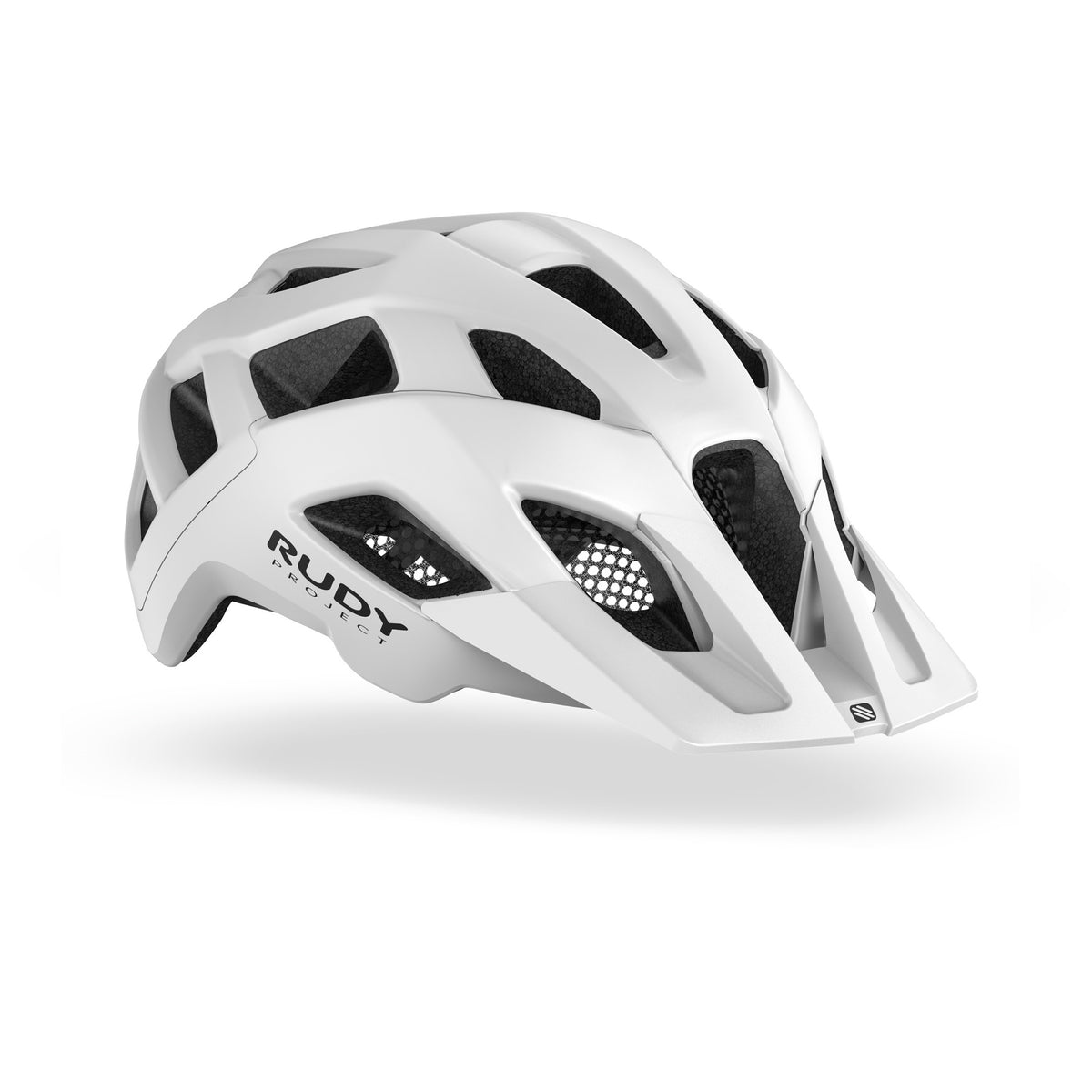 Casco de ciclismo Rudy Project Crossway blanco para MTB con visera integrada