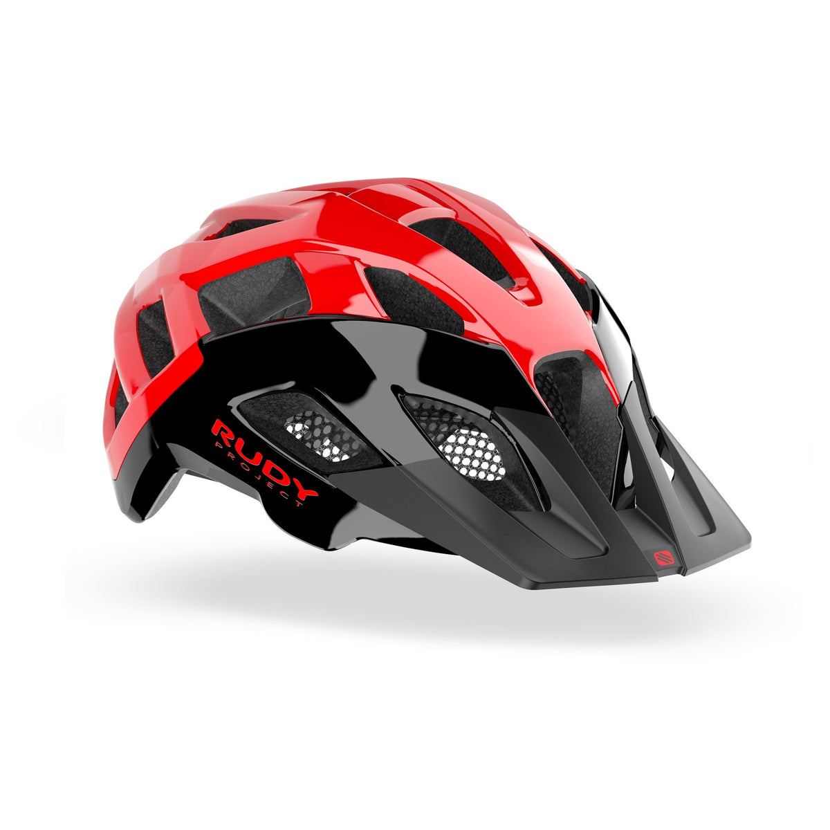 Casco de ciclismo Rudy Project Crossway rojo brillante para MTB con visera integrada