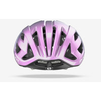 Vista frontal del casco Rudy Project Egos lila azul avio metal brillante mate