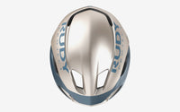 Vista superior del casco Rudy Project Nytron champagne azul avio metal mate