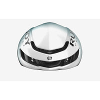 Vista frontal del casco Rudy Project Nytron perla esmeralda negro metal mate