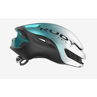 Vista lateral derecha del casco Rudy Project Nytron perla esmeralda negro metal mate