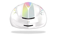 Vista frontal del casco Rudy Project Nytron Pro blanco iridiscente mate