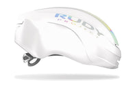 Vista lateral derecha del casco Rudy Project Nytron Pro blanco iridiscente mate