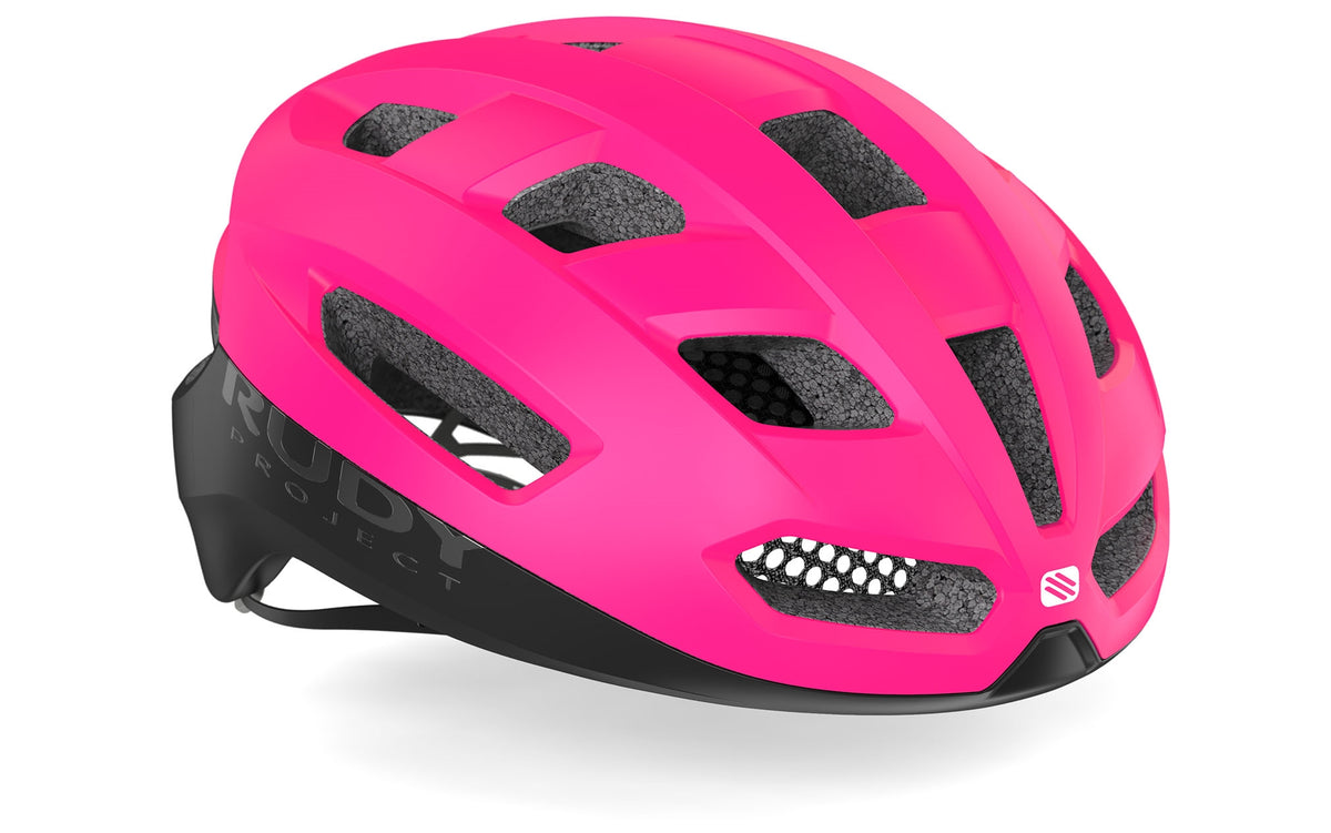 Casco de ciclismo Rudy Project Skudo rosa fluorescente mate para ruta y uso urbano