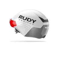 Casco de ciclismo Rudy Project The Wing blanco brillante aerodinámico para triatlón y contrarreloj