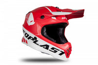 Casco cross infantil UFO HE191 rojo blanco para motocross y enduro