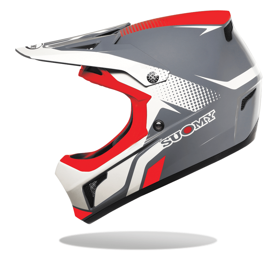 Casco integral SUOMY Extreme gris rojo para Downhill y Enduro