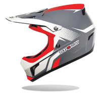 Casco integral SUOMY Extreme gris rojo para Downhill y Enduro