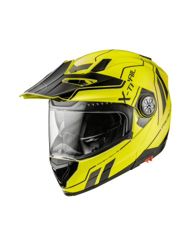 Casco modular para moto Premier X-Trail XT Fluo amarillo fluorescente adventure touring