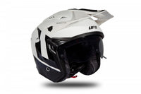 casco moto jet ufo sheratan negro blanco ece 22.06 en México