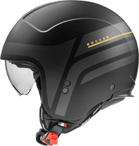 Vista lateral izquierda casco Premier Rocker Visor ON 17 BM Jet Gris