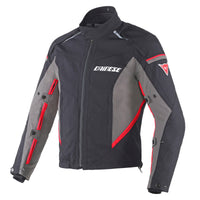Chamarra para moto Dainese Rainsun D-Dry gris rojo impermeable y ventilada
