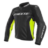 chamarra de piel para moto dainese racing 3 amarilla en México
