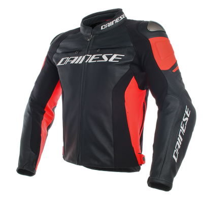 CHAMARRA DAINESE RACING 3 LEATHER RED FLUO
