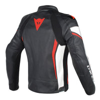 chamarra de piel para moto dainese assen perf roja 