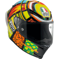 Casco integral AGV Corsa Rossi Elements vista frontal fibra tricompuesta carbono
