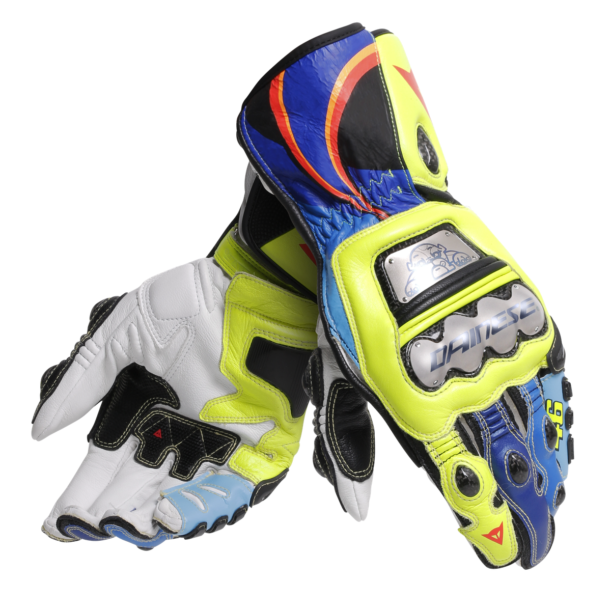 Guantes para moto Dainese Full Metal 6 VR46  con protección de carbono y titanio para conducción deportiva