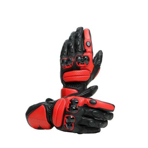 Guantes para moto Dainese Impeto D-Dry negro rojo impermeables con protección TPU para touring