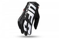 Guantes para motocross UFO Blaze negro con palma Clarino y excelente agarre
