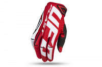 Guantes para motocross UFO Blaze rojo con palma Clarino y excelente agarre