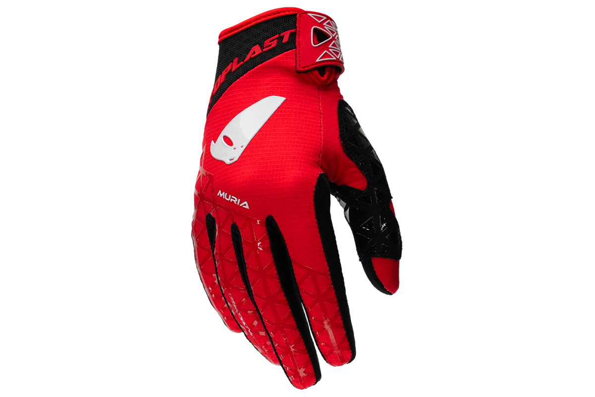 Guantes para motocross UFO Muria rojo ligeros y ventilados para enduro y off-road