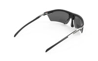 Vista frontal de los lentes de ciclismo Rudy Project Rydon Readers Negro Mate con mica ahumada +2.00