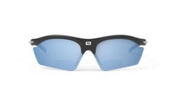 Vista frontal de los lentes de ciclismo Rudy Project Rydon Readers Negro Mate con mica Multiláser Ice