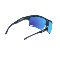 Vista frontal de los lentes Rudy Project Keyblade Azul Marino con Polar 3FX HDR Multiláser Azul