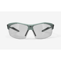 Vista frontal de los lentes Rudy Project Sydus Verde Sage Mate con ImpactX 2 Black