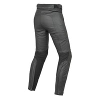 Detalle de acabados premium del pantalón para moto Dainese Pony C2 Pelle Lady negro