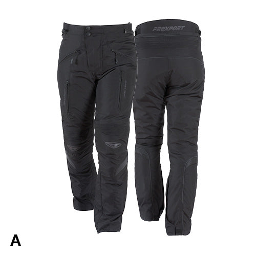 Pantalón para moto Prexport Web Man negro impermeable con protecciones certificadas para touring