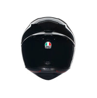 parte trasera del casco agv k1 s negro brillante