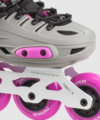 patines en línea roxa x-drop rosa vista lateral izquierda