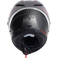 Casco AGV Pista GP Gran Premio Rosso alerón trasero aerodinámico ventilación IVS carbono
