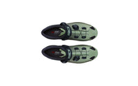 Vista frontal de zapatillas de ciclismo ruta Sidi Genius 10 Green Black