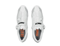 Vista frontal de zapatillas de ciclismo ruta Sidi Genius 10 Knit White