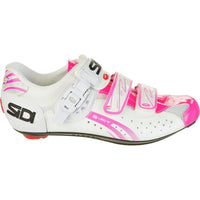 Zapatillas de ciclismo ruta para mujer Sidi Genius 5 Fit Carbon White Fuxia