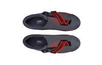 Vista frontal de zapatillas de ciclismo Sidi MTB Aertis Grey Red