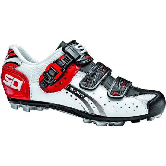 Zapatillas de ciclismo Sidi MTB Eagle 5 Fit White Black Red compatibles con SPD