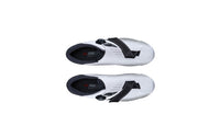 Vista frontal de zapatillas de ciclismo ruta Sidi Prima White Black