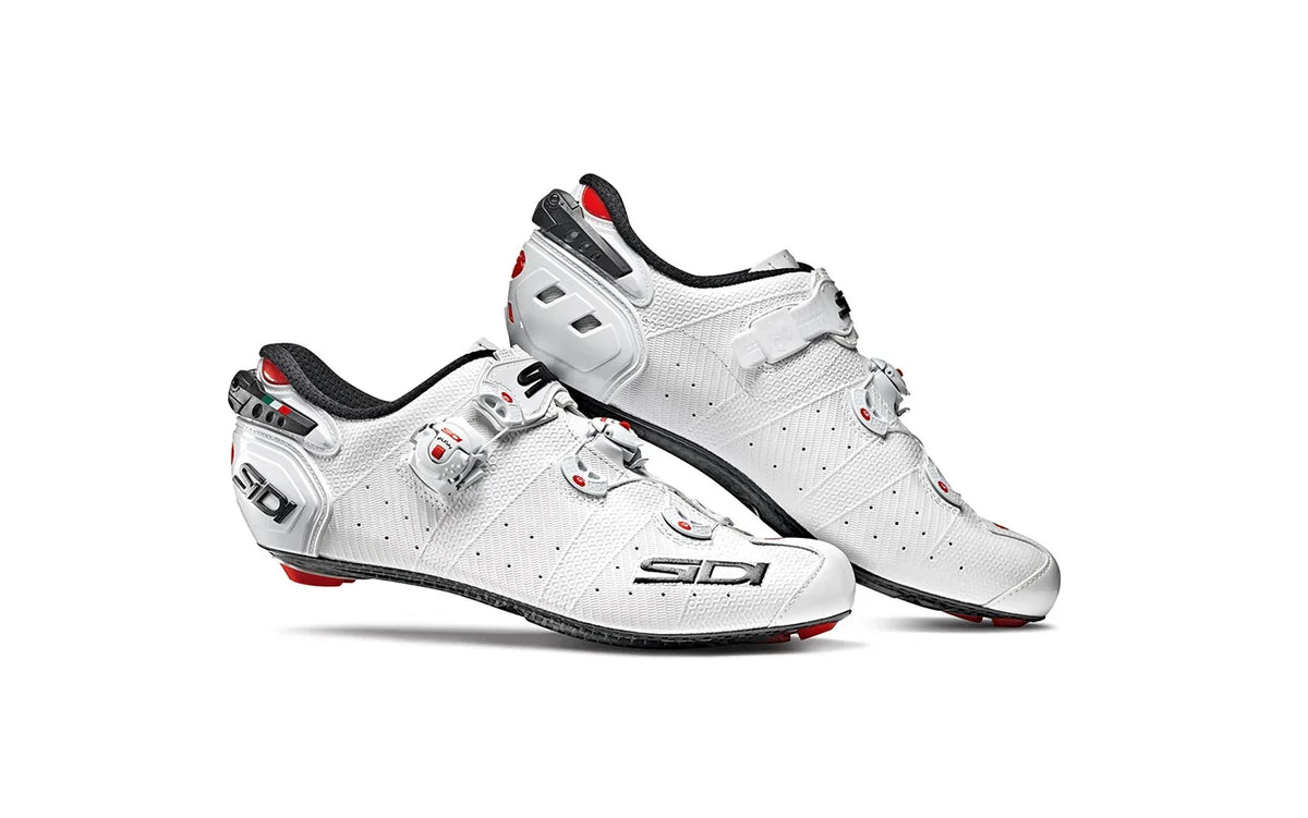 Zapatillas de ciclismo Sidi Wire 2 Carbon blancas con suela de carbono